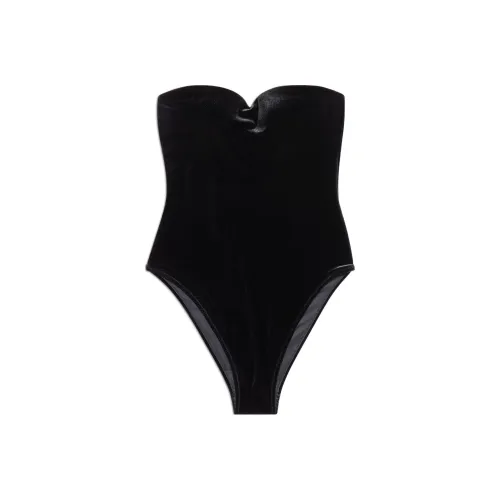 Balenciaga Women's Sweetheart Neck Swimsuit Black