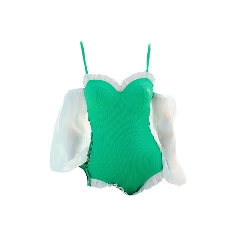 YMEISHAN One-Piece Swimsuits Women's Turquoise-0
