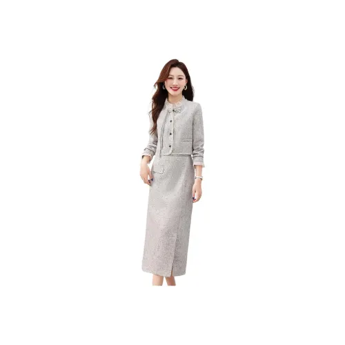 IVENI Skirt Set Women's Light Gray