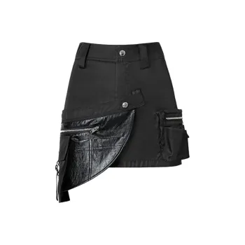 The Last Redemption Cargo Short Skirts Women's Black