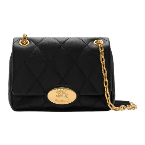 Burberry Calfskin Shoulder Bag Small Size Women's Black