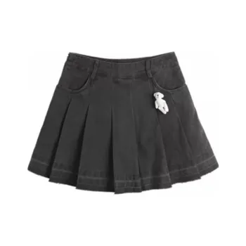 LALABOBO Denim Short Skirts Women's Black