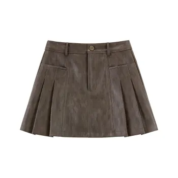 LEDIN Casual Short Skirts Women's Black Brown