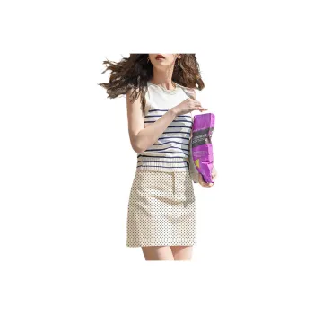 Weixi Denim Short Skirts Women's Apricot