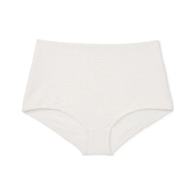 Victoria's Secret PINK Mix & Match Boyshort Bikini Bottom / Swimming Shorts Women's Coconut White-0
