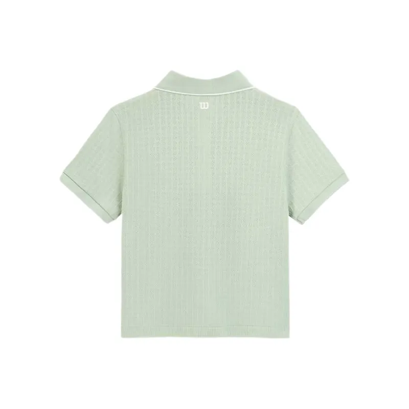 Wilson Tennis Top Women's Water Gray Green-1
