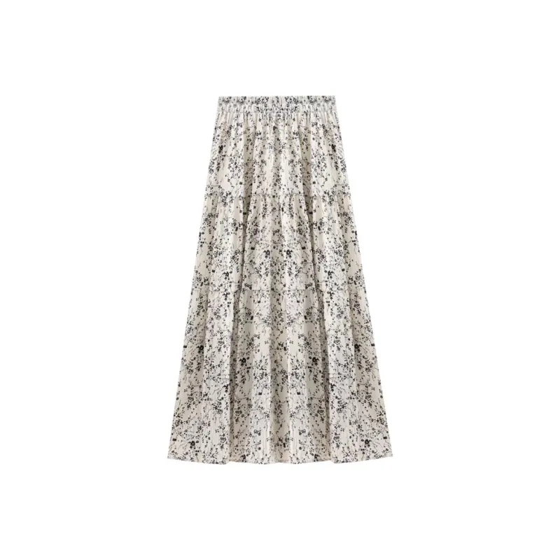 Juden Choi Casual Long Skirt Women's White-23