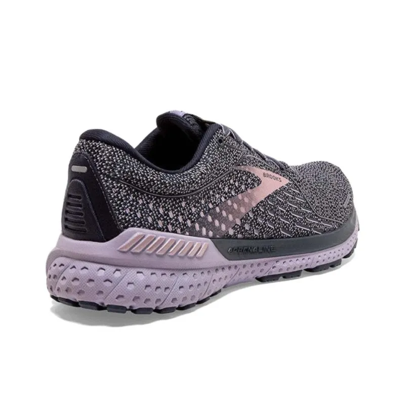 Brooks Anti Slip Wear Resistant Low Top Casual Running Shoes Women's Gray Purple-3