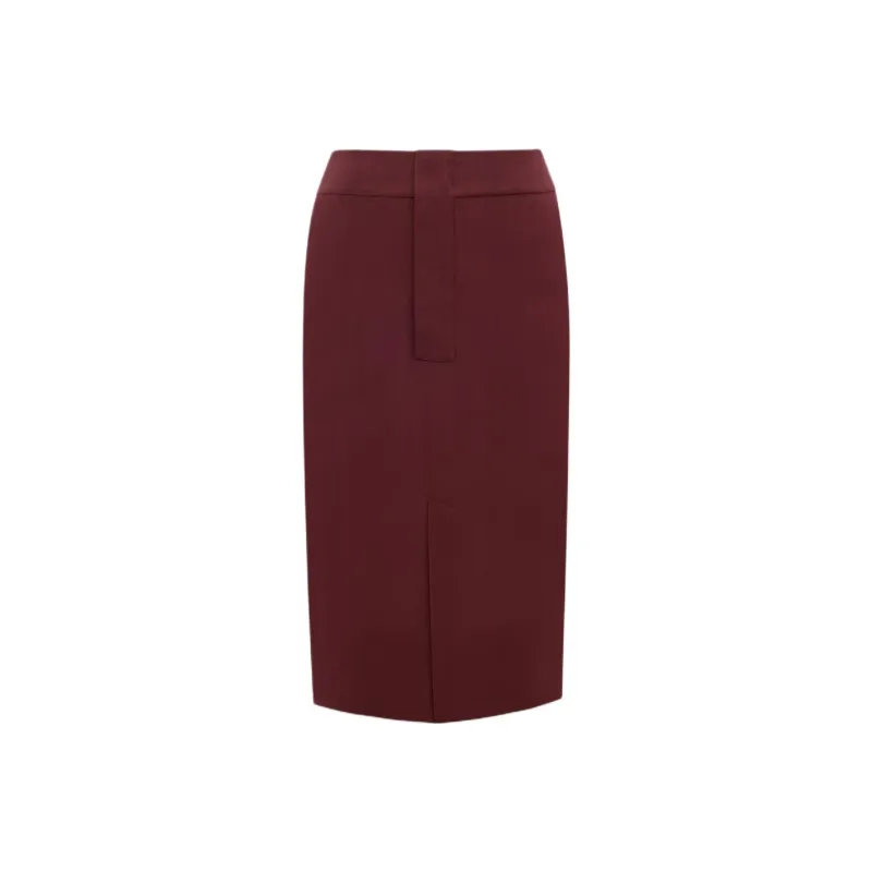 SAINT LAURENT Silk Crepe Pencil Skirt-0