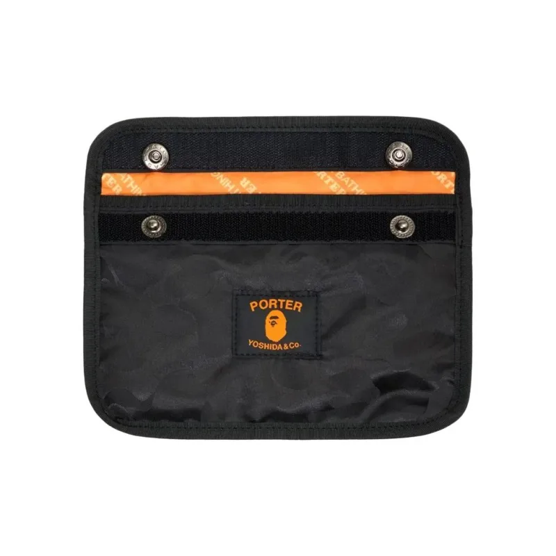 A BATHING APE PORTER Collaboration Polyester Shoulder Bag, Crossbody Bag Unisex Black-7