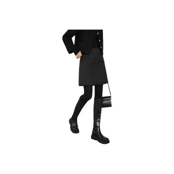 Late White Casual Short Skirts Women's Black