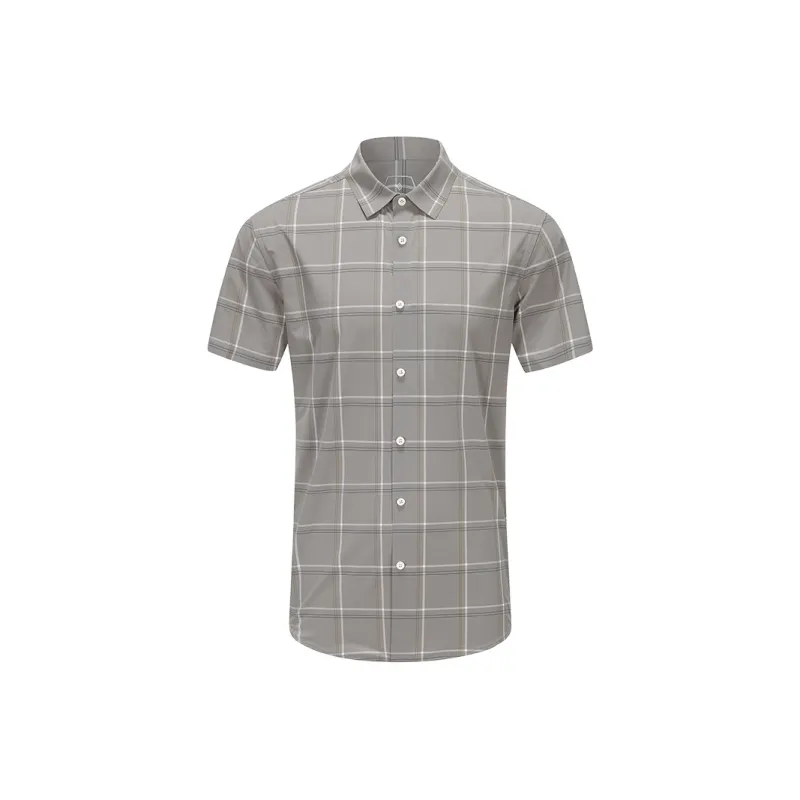 DIDIBOY Shirts Men Green Plaid-0