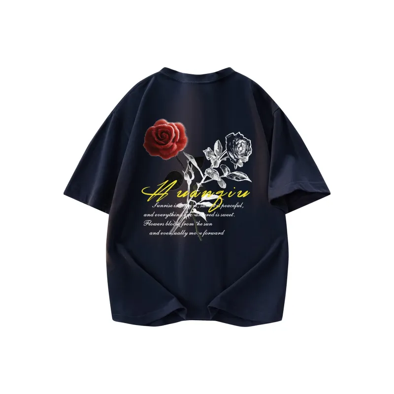 HUANQIU T Shirt Unisex Navy Blue-11
