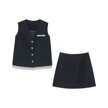 Fstudio Skirt Set Women's Navy Blue