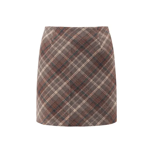 ZAZN Casual Short Skirts Women's Coffee-0