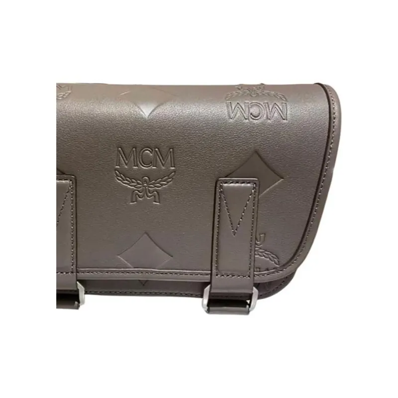 MCM Aren Nappa Leather Shoulder Bag, Crossbody Bag Mini Women's Gray-1