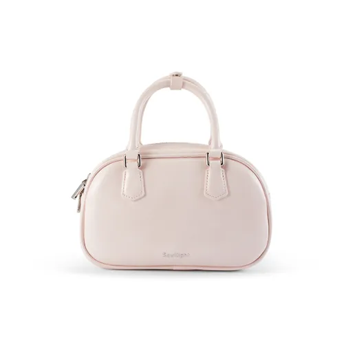 Soullight Soft Skin Feel Boston Bag Cell Phone Pouch Crossbody Bag One Shoulder Handbag Medium Size Women's Pink