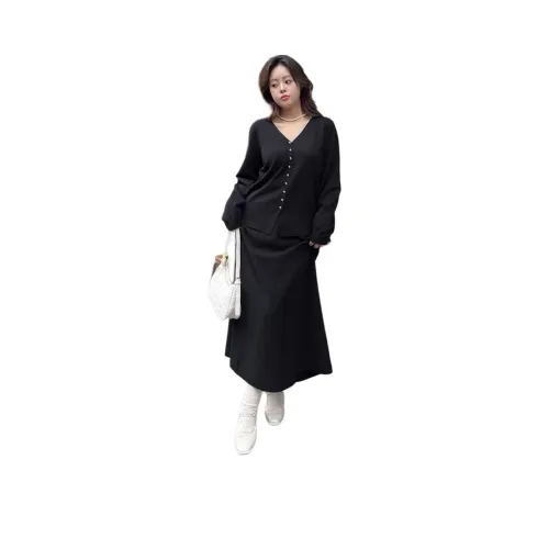 DAMABAIFENBAI Plus Size Skirt Set Women's