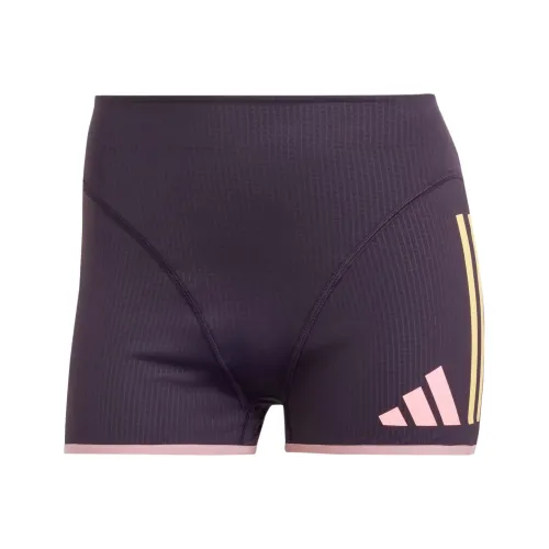Adidas ADIZERO Gametalker running BOOTY SHORTS Sports Shorts Women's Black Purple Yellow