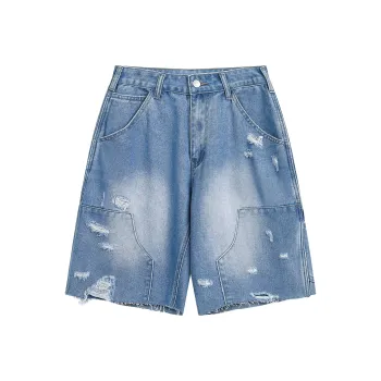 JXAETE Denim Shorts Men