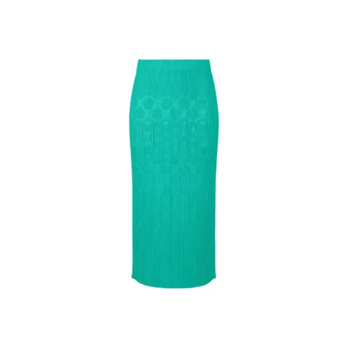 PLEATS PLEASE ISSEY MIYAKE Casual Long Skirt Women's Turkey Green