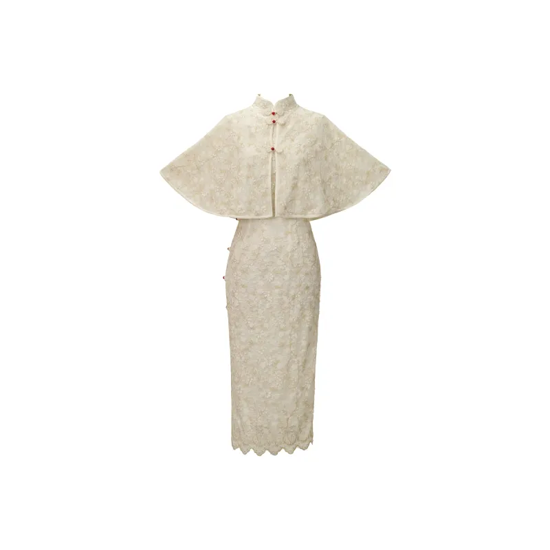Clothes cut by time Cheongsams Women's Champagne-0