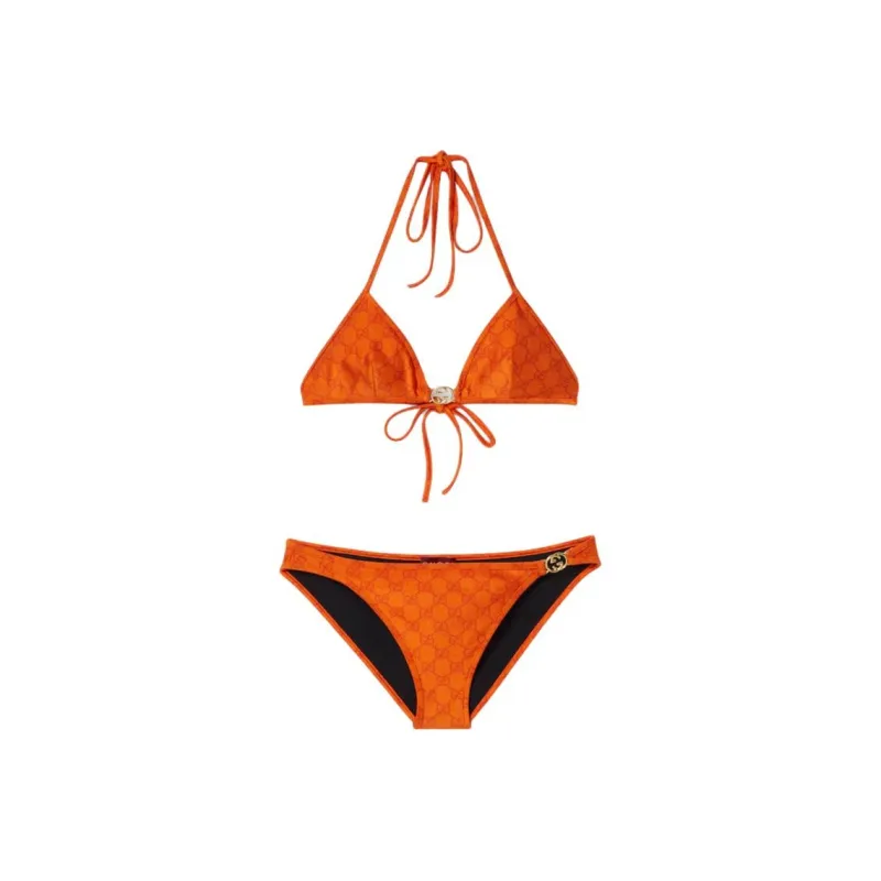 GUCCI Gg Stretch Jersey Bikini Orange-0