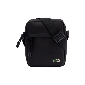 LACOSTE Polyester Camera Bag, Shoulder Bag, Crossbody Bag Unisex Black