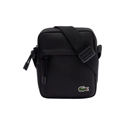 LACOSTE Polyester Camera Bag, Shoulder Bag, Crossbody Bag Unisex Black