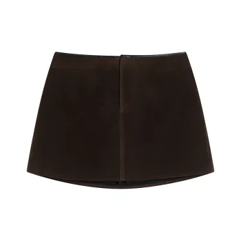 Ouyang Casual Short Skirts Women's Chocolate Brown