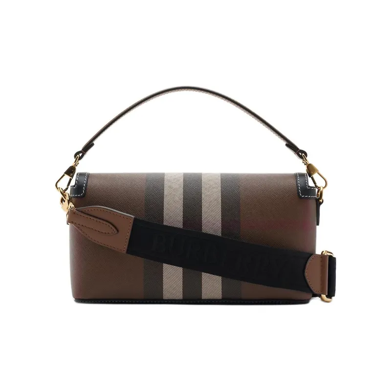 Burberry Polyurethane One Shoulder Handbag Women's Dark Birch Brown-2