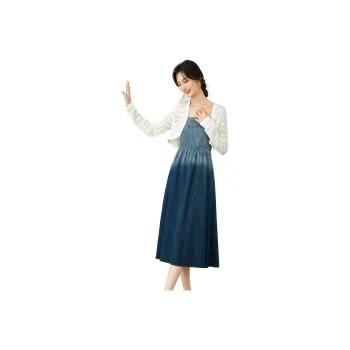 VIMLY Skirt Set Women's Denim Blue
