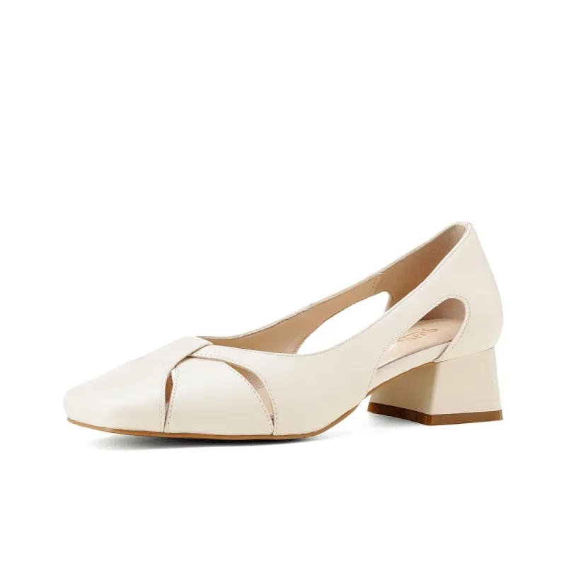 GOLDLION Chunky Heel High Heels 4cm Women's-1