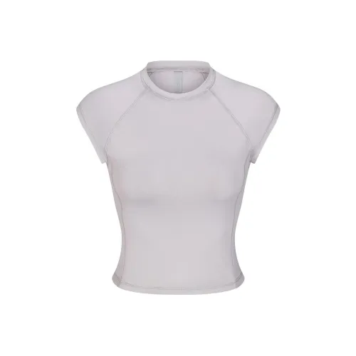 SKIMS SIGNATURE SWIM RAGLAN T SHIRT Bikini Women's Chrome/Chrome Plated