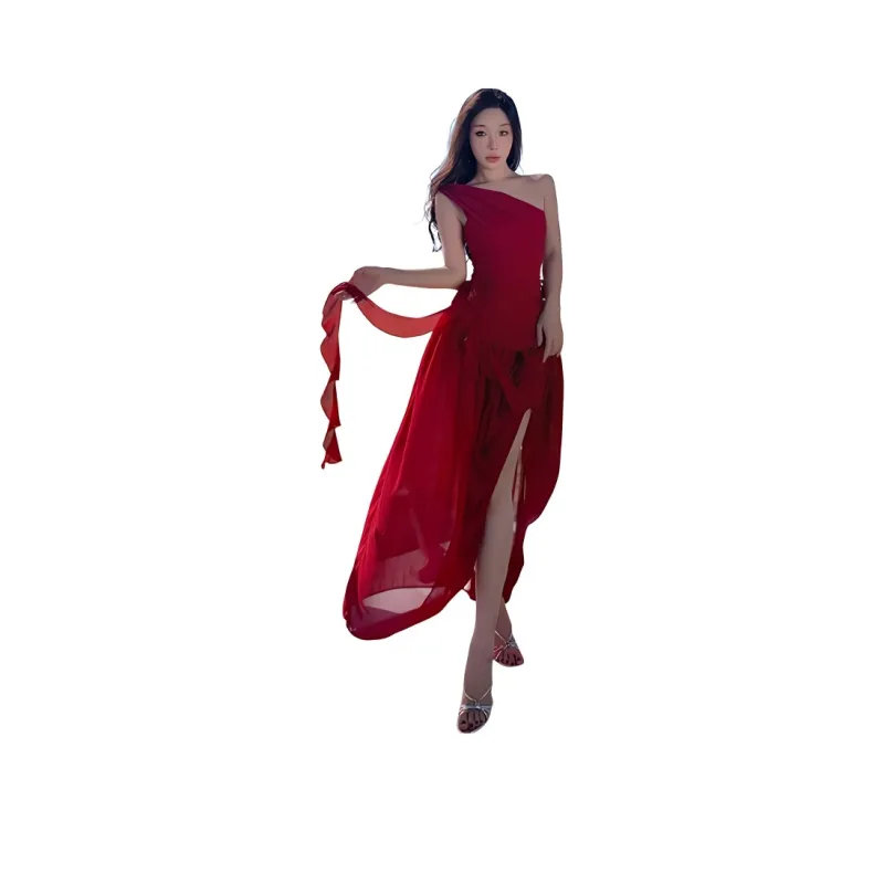 XIANSINIAO Sleeveless Dress Women's-0