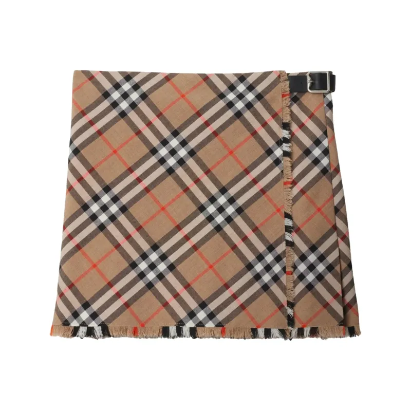 Burberry Checked Pleated Mini Skirt 'Linden'-0