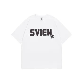 S.view Embroidery Large Logo Embroidery Short Sleeved T Shirts Unisex
