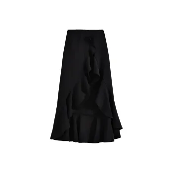 AHDO Casual Long Skirt Women's Black