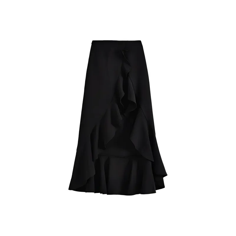 AHDO Casual Long Skirt Women's Black-0