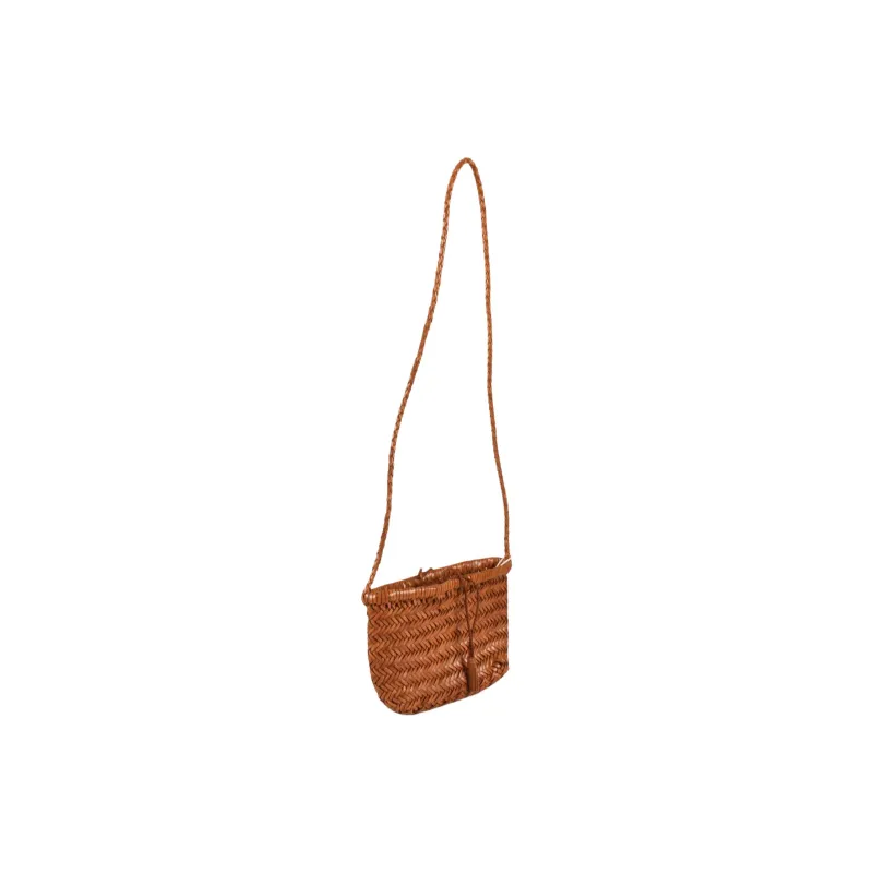 Dragon Diffusion Woven Shoulder Bag Mini Women's Brown-1