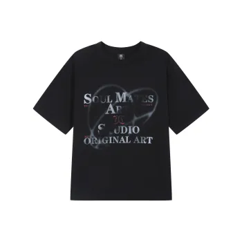 Cabbeen T Shirts Men Coal Black