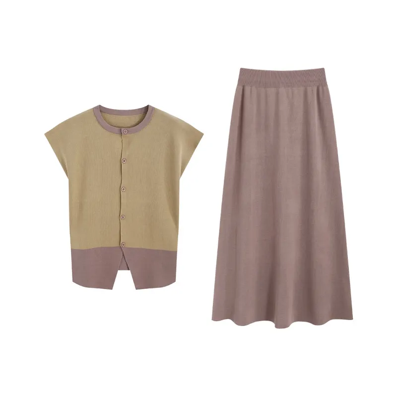 SNZX Two Piece Skirt Sets Women's-3
