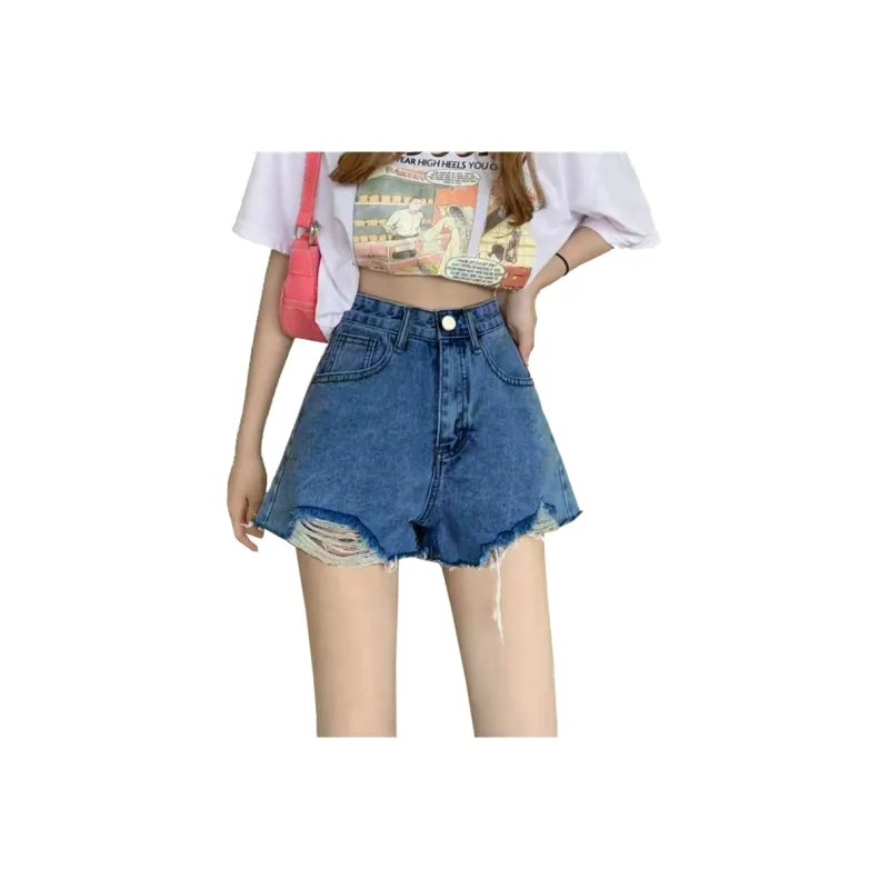 Concubine Zhu Denim Shorts Women's Black-9