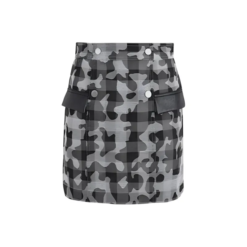 MASFER.SU Casual Short Skirts Women's Black White-0