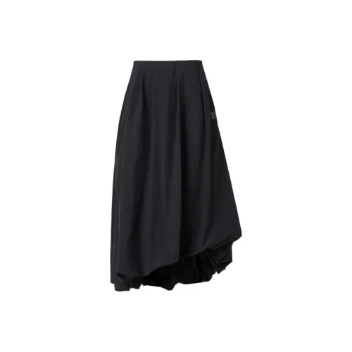 VVNK JANE PLUS 블랙 여성 캐주얼 롱 스커트