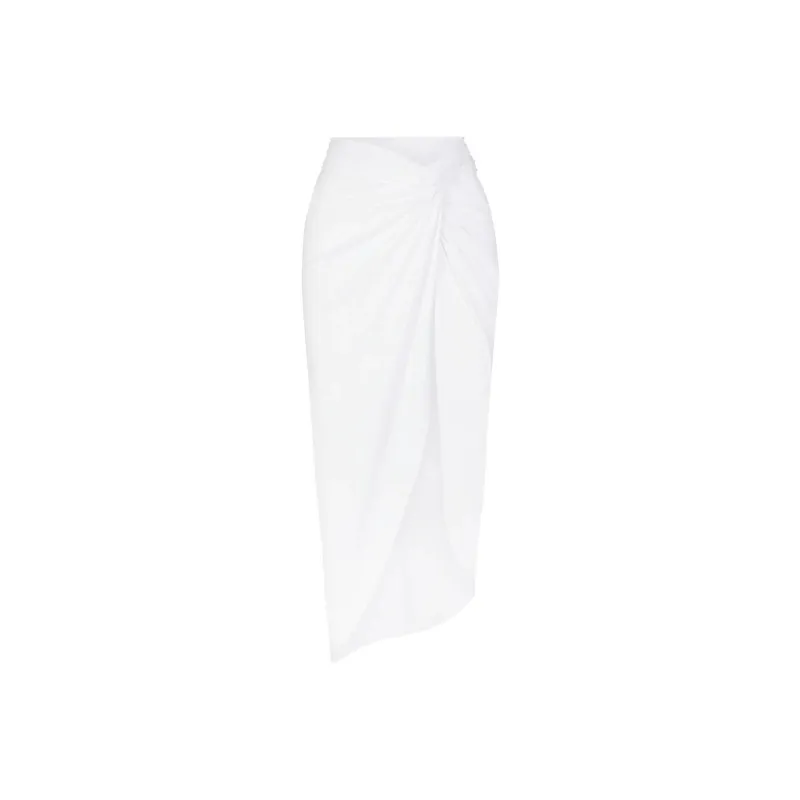 SKIMS SIGNATURE SWIM SARONG SKIRT Swim Dresses & Skirts Women's SNOW/Snow-0