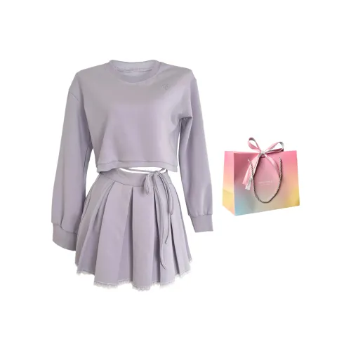 UNION REMOVE Skirt Set Women's Cream Purple