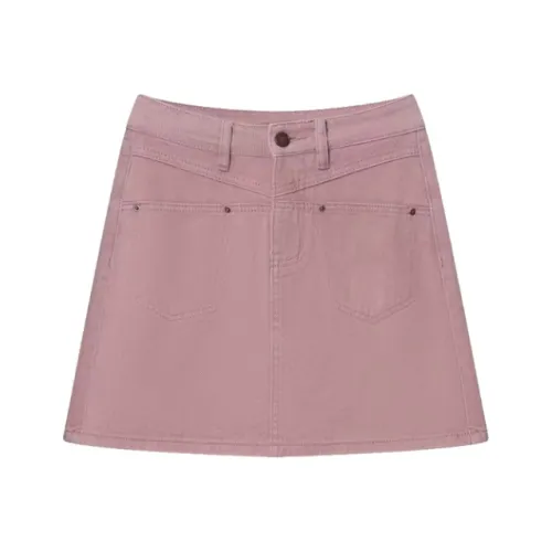 ZAVK Denim Short Skirts Women's Pink