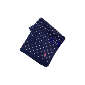 Polo Ralph Lauren 100% Cotton Silk Scarves Unisex Blue