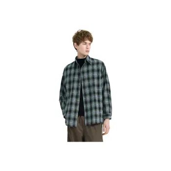 WILD LEADER Shirts Men Blue Plaid[CW5158596]